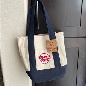 Trader Joe's Mini Canvas Tote Bag - NWT